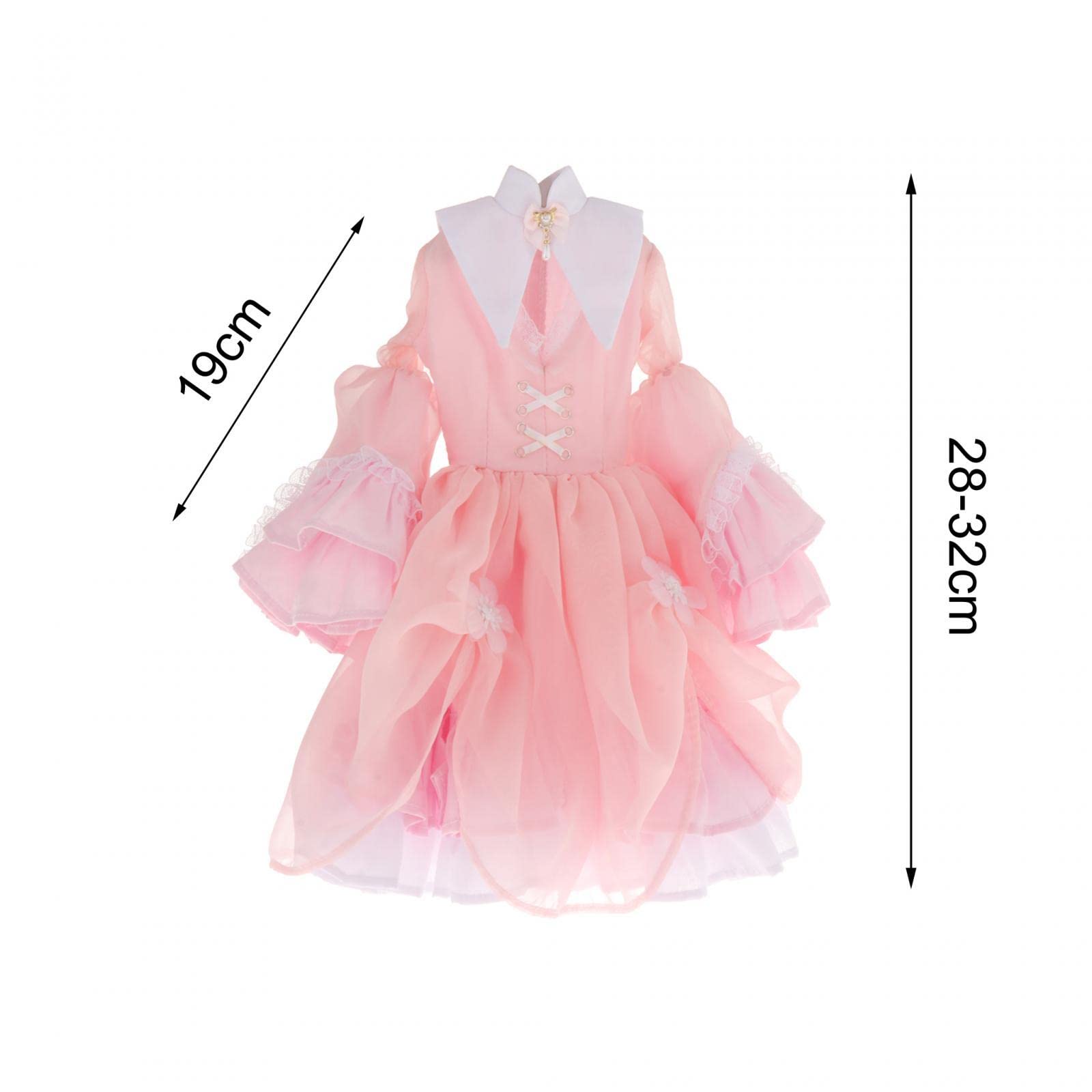 Colcolo Puppenkleid BJD Doll Kleid Weicher Stoff Handgefertigt Mode Kleider für Kinder Mädchen Fantasievolles Spiel Geschenk, Rosa