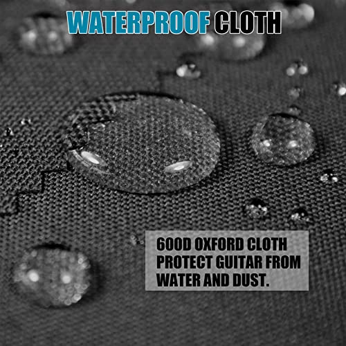 GLEAM Bolsa Gig Bag para guitarra – Enchimento de esponja de 0,75 cm, ajuste acústico, impermeável,