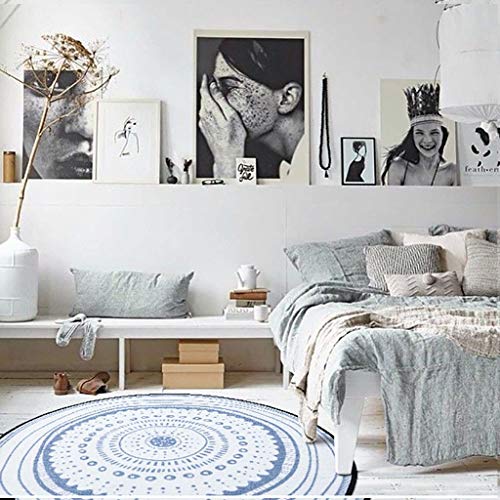 Tapis antidérapant bleu au motif frais pour l'entrée et la maison