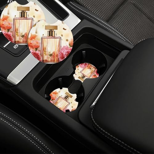 Portavasos de coche redondo universal 2 piezas negro miniatura 1
