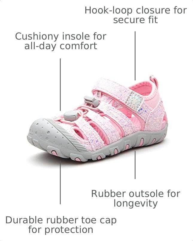 Image of Weestep Toddler Little Kid Boys and Girls Close Toe Hook Loop Sandal