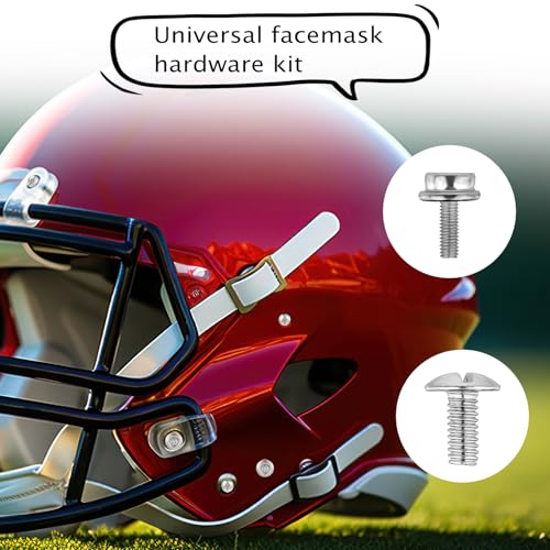 JIYIN Kit de reparo de capacete de futebol de 12/6 peças, kit universal de reparo de capacete de hóq