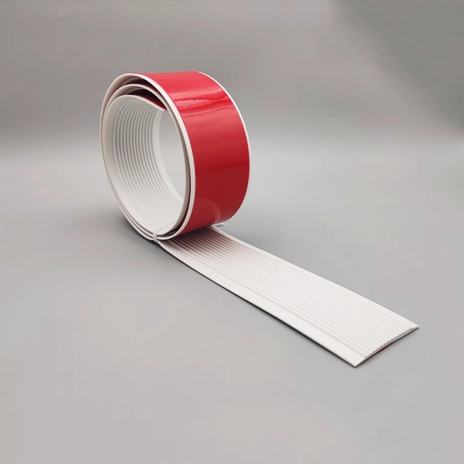 Striscia Antiscivolo per Scale, 10 M di Striscia di Pressione per Gradini in PVC Striscia Antiscivolo Autoadesiva per La Casa Striscia di Protezione degli Angoli dei Gradini(White,6cmx10m)