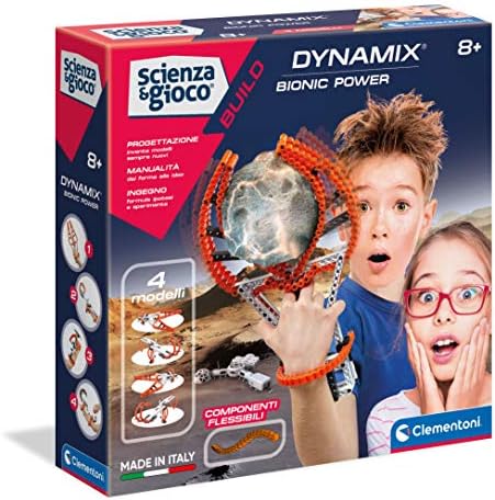 Clementoni- Science & Play-Dynamix-Bionic Power-Made in Italy-Costruzioni Flessibili-Gioco scientifico (Versione in Italiano), 8 Anni+, 19169