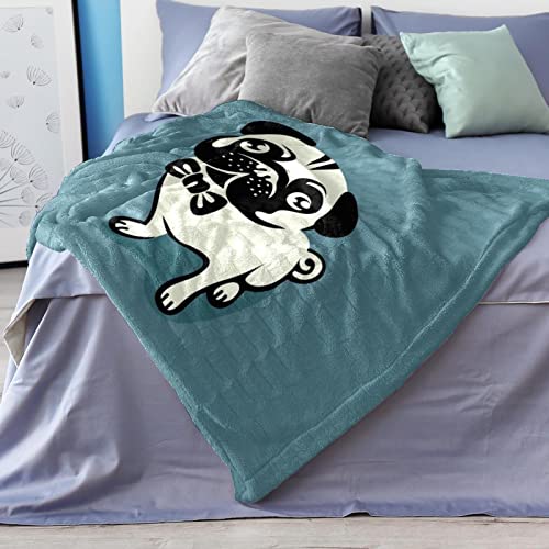 Couverture polaire bouledogue douce pour lit et canapé - 8