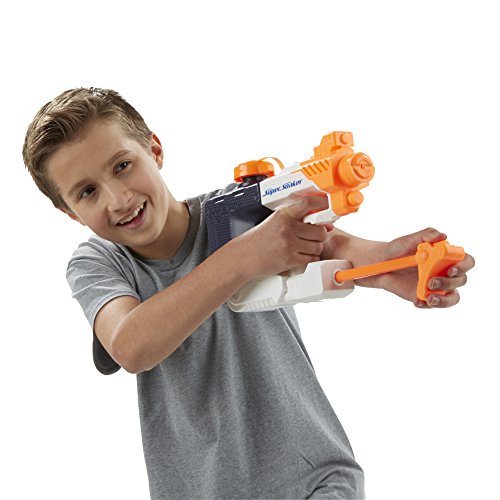 Brinquedo Lança Agua Nerf Super Soaker Squall Surge Hasbro Azul/Laranja/Branco