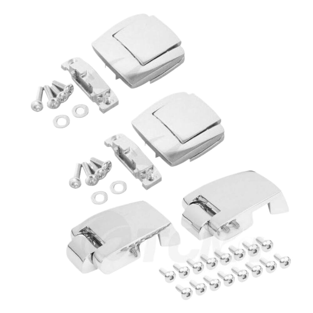 Ttxzguyvx Color Name: Chrome Set Motorcycle Trunk Latches Lock Hinges Compatible With Harley-Davidson Touring Road Electra Ultra 1980-2013(Color Name: Chrome Set)