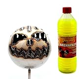 Gebrüder Lomprich Gartenfackel Feuerfratze XL – Zickzackfratze XL + 1Liter Brennpaste