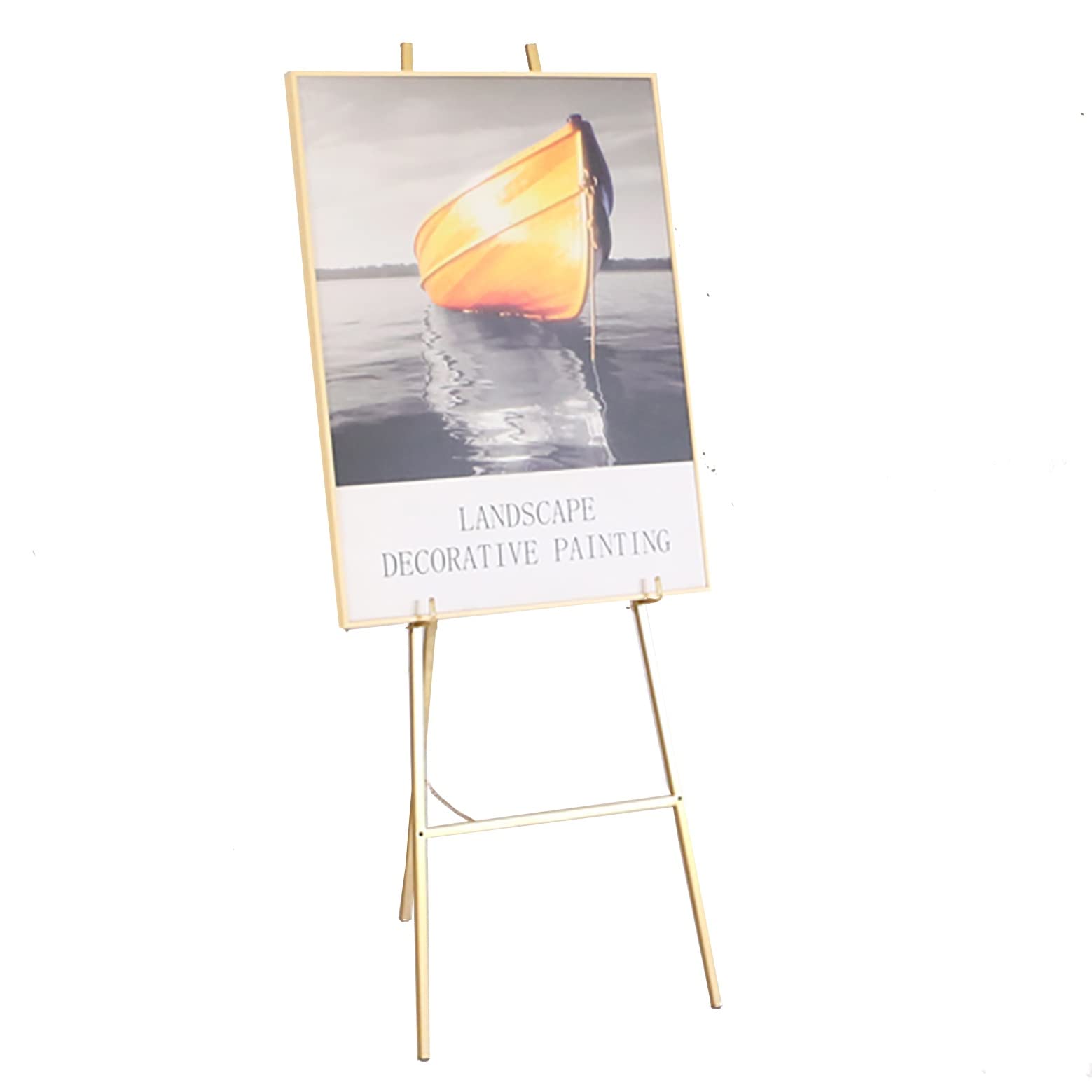 Caballete de artista resistente y duradero - Marco de bienvenida para bodas - Exhibición de carteles con marco de fotos - Trípode de pie con marco en A de metal - Uso en interiores y exteriores Sosti