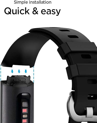 Miniatura 7 de Spigen Ajuste de silicona diseñado para Fitbit Charge 4 Band (2020)  Fitbit Charge 3 Band (2018) - Negro