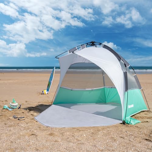 Image of Beach Tent Pop Up Shade, Instant Beach Tents Sun Shelter with UPF 50+ UV Protection, Lightweight & Easy Setup Tent