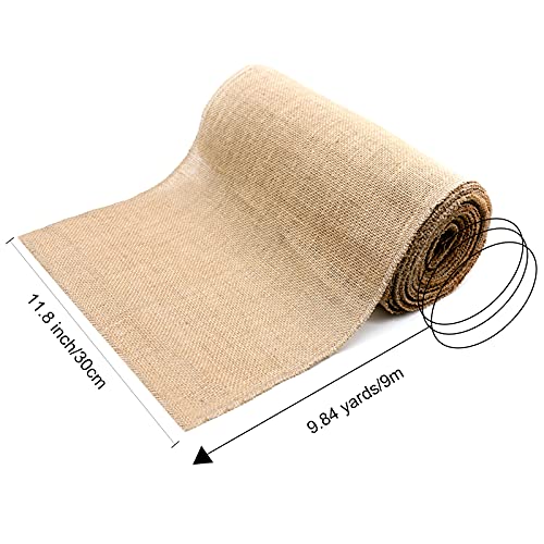 Tosnail 10 Yard Long 12" Wide Natural Burlap Fabric Roll for Craft Projects, Home Decor, Wedding Decor - Image 5