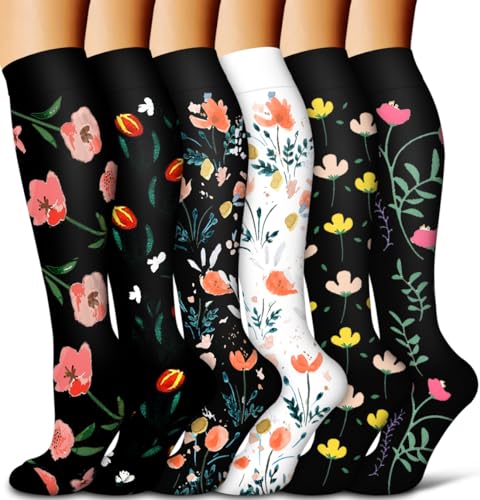 Image of COOLOVER Copper Compression Socks for Women and Men(6 Pairs)-Best Support for Running, Athletic, Travel