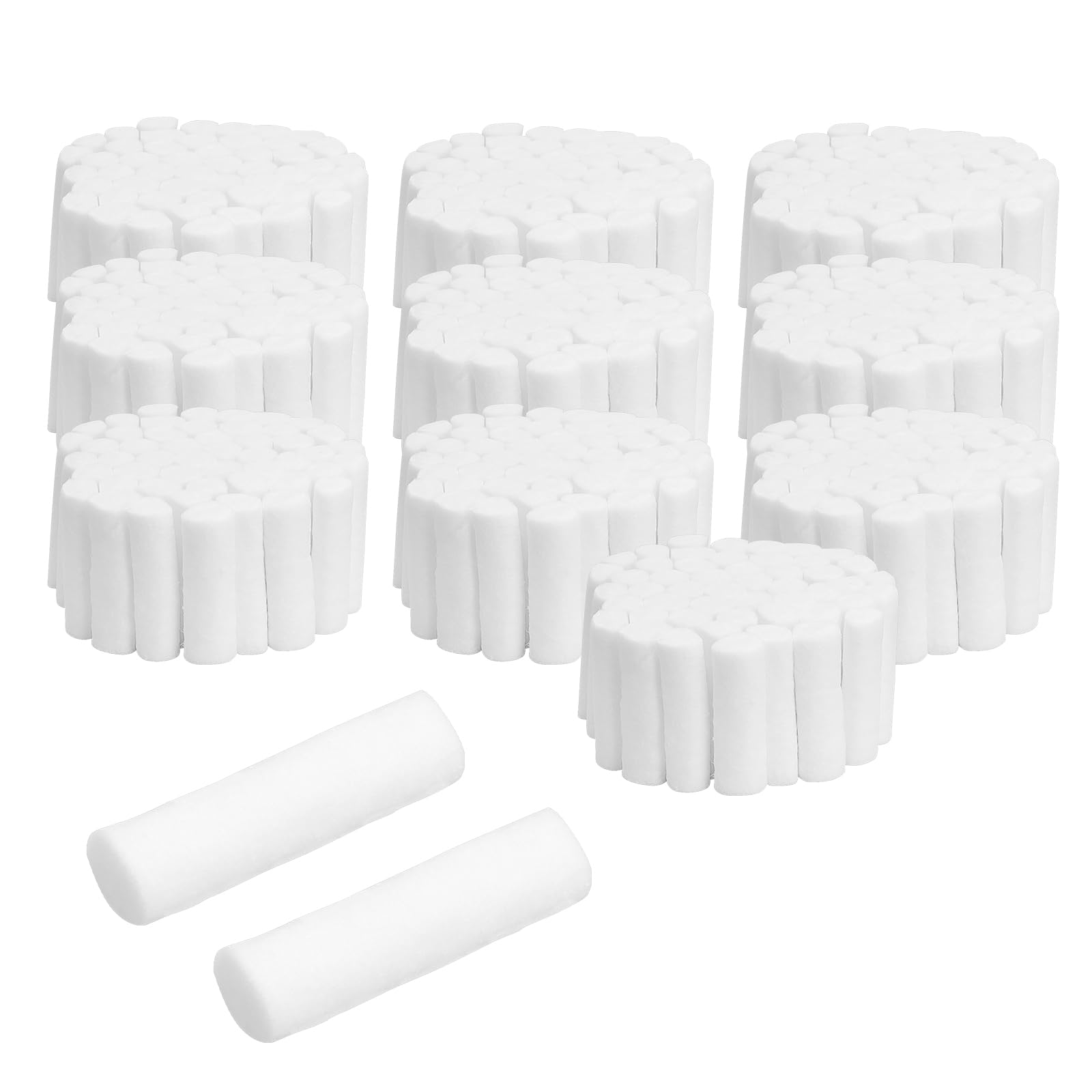 500pcs 8 * 38mm Tampone Monouso in Cotone, Forte Assorbente, Flessibile E Non Facile Da Rompere, Riduce I Traumi Dei Tessuti Molli, Forniture Orali Per Uso Quotidiano