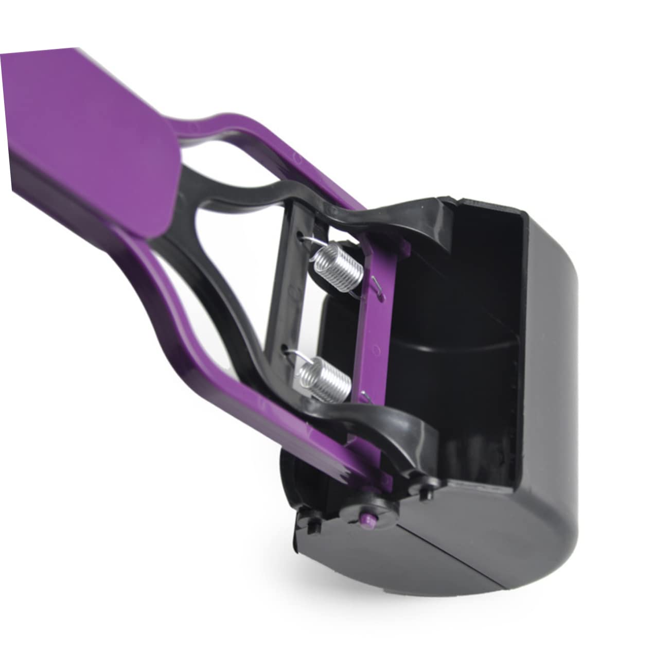 CIYODO Outdoor Pet Kitten Litter Picker with Long Handle Purple Practical Scoop for Cleaning Pet Waste Tool for Small to Cat Pans Easy to and Use