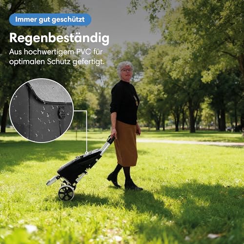 Safe Age® Einkaufstrolley mit Kühlfach und Sackkarren-Funktion - Einkaufswagen - Trolli - Klappbar