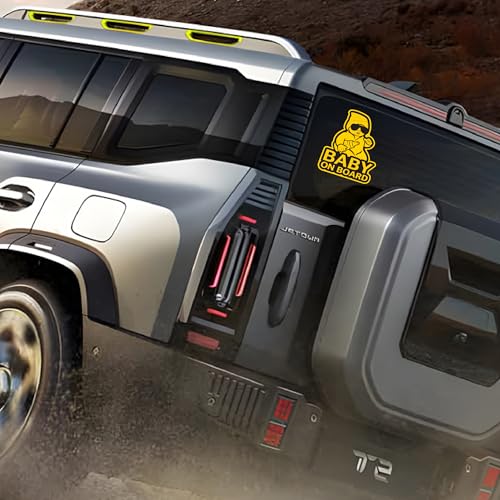 TARAA Baby On Board Car Sticker – Safety Sign for Vehicles | Waterproof & Stylish Vinyl Decal for Car Windows | Easy to Apply & Remove | Cute Baby Warning for Drivers Behind