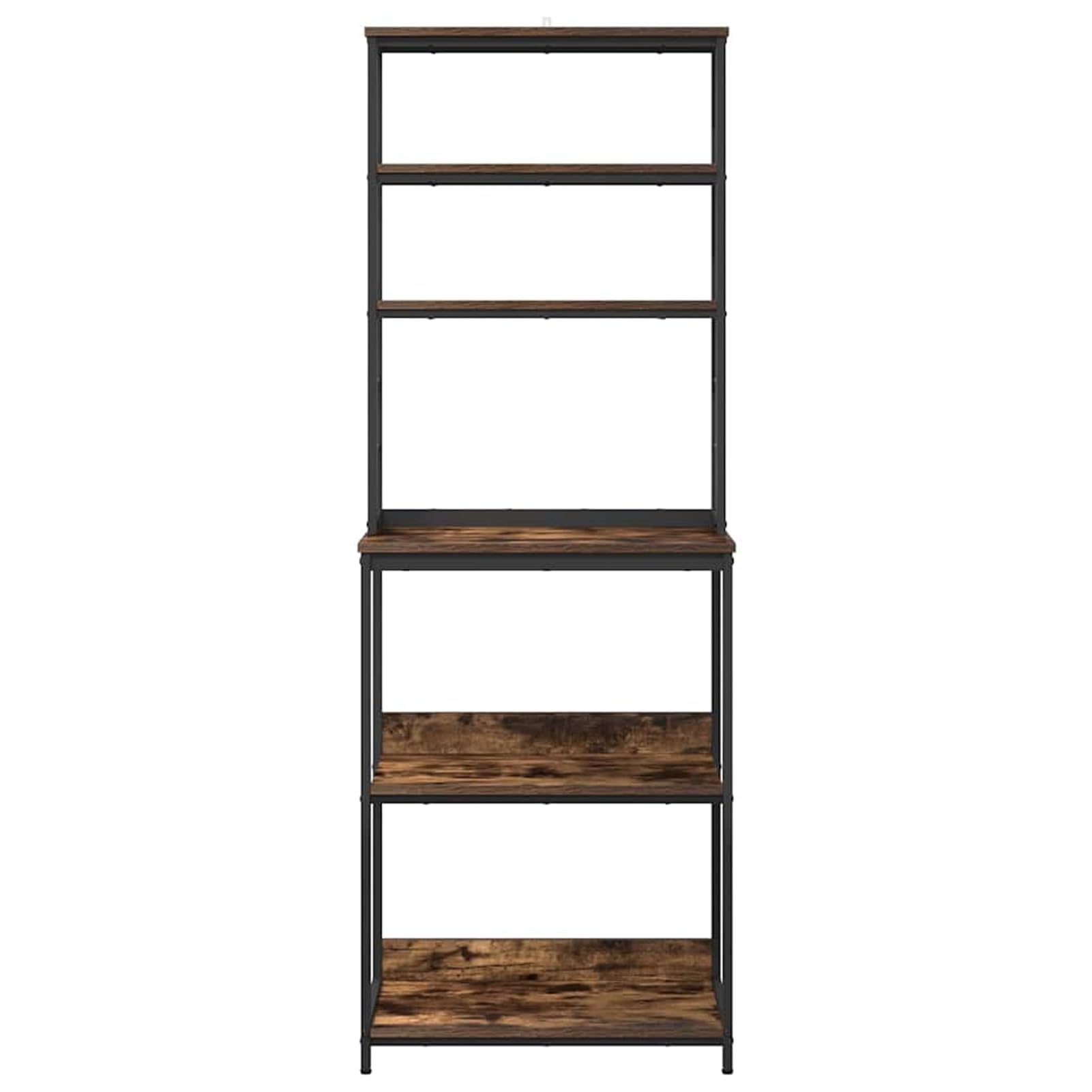 Gecheer Küchenregal industrieller Stil 60 x 40 x 168 cm Holzwerkstoff Regale stabilen Stahlrahmen rechteckige Form viel Platz für Kochutensilien und Deko-Objekte for Küchen und Essbereiche