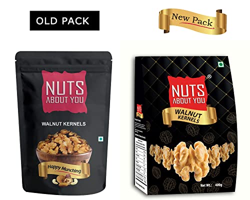 Image of Nuts About You WALNUT Kernels, 400 g | Jumbo Size | Light Halves | Vacuum Packed | Akhrot giri | Premium