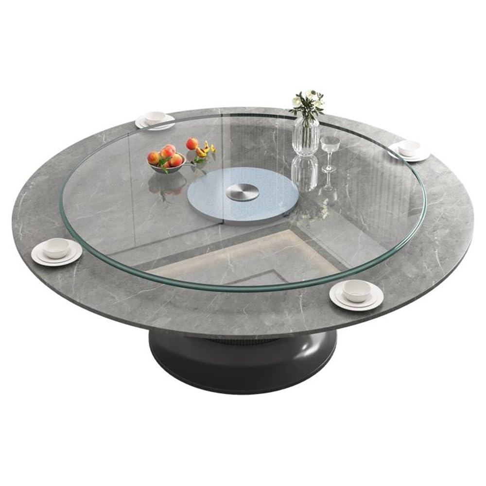 Plateau Tournant en Verre Trempé De 20 Pouces pour La Cuisine, Plateau Rotatif Rond De 40 Pouces avec Base, Lisse Et Silencieux (60 Cm/24 Pouces)