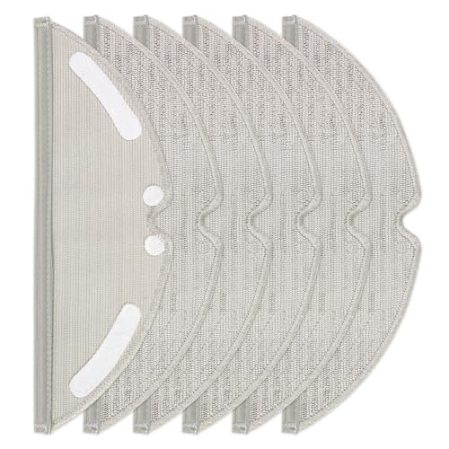 Lot de 6 Serpillières pour Dreame D20 Plus/D20 Pro Plus/D20 Robot Aspirateur, Réutilisables et...