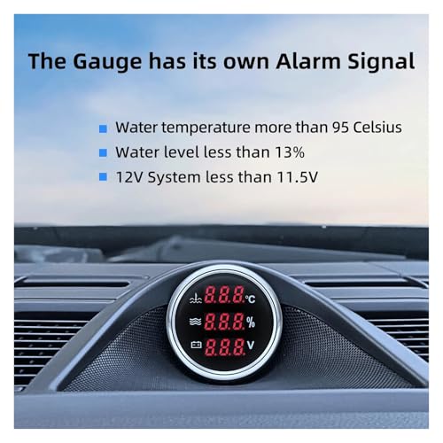 Eviter la surchauffe avec la jauge de température d'eau 52mm numérique rouge - 3
