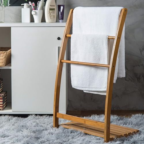 Bamboostandingtowelrack3tiertowelrackquiltrackstandfreestandingbeachtowelholdertowelrackstanddryingrackwithbottomstorageshelfforlivingroombedroom  Urban Country Home Decor Bamboo standing towel rack 3 tier towel rack quilt rack stand free standing beach towel holder towel rack stand drying rack with bottom storage shelf for living room bedroom  urban country home decor