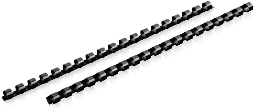 Mead CombBind Binding Spines/Spirals/Coils/Combs, 3/8", 55 Sheet Capacity, Black, 125 Pack (4000132)