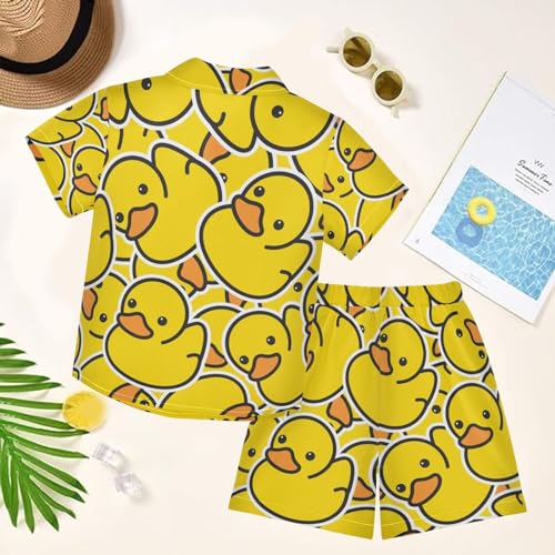 Image of visesunny Little Boys Short Sleeve T-Shirt Beach Shirts for kids children Casual Shorts Set Summer Clothes Outfits