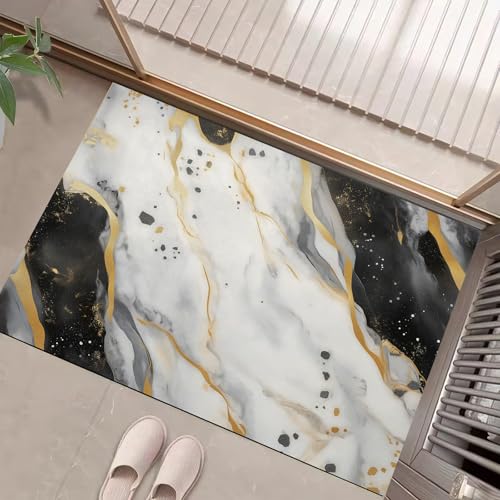 Tapis de porte extérieur 80x120cm gris lavable et robuste - 3