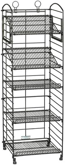 Amazon.com: Fold Up Wire Display Rack | (5) Shelf | Black : Industrial ...