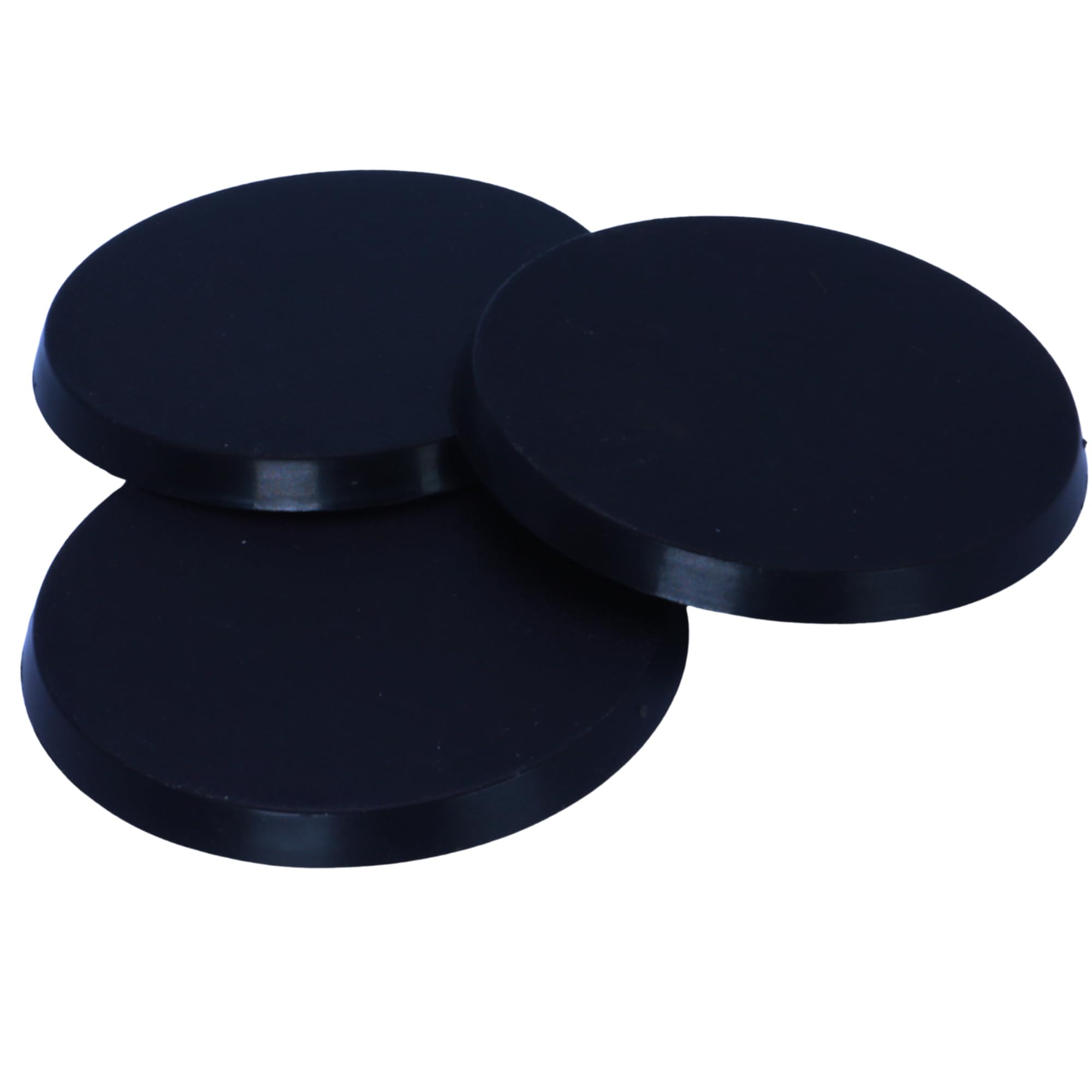 Forged Terrain 50mm Round Miniature Bases - Set of 20 Plastic Bases for Wargaming & DnD, Black - Image 2