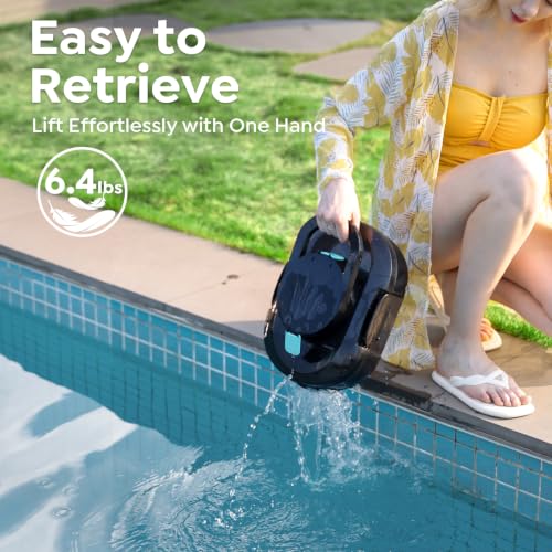 Image of S1 Pro Cordless Robotic Pool Cleaner, 130-Min Runtime, Cleans Up to 1,292 Sq.Ft, Dual-Motor Pool Vacuum, Automatic Cleaner with Large Filter Basket, Fast Charging & Self-Parking (Midnight Black)
