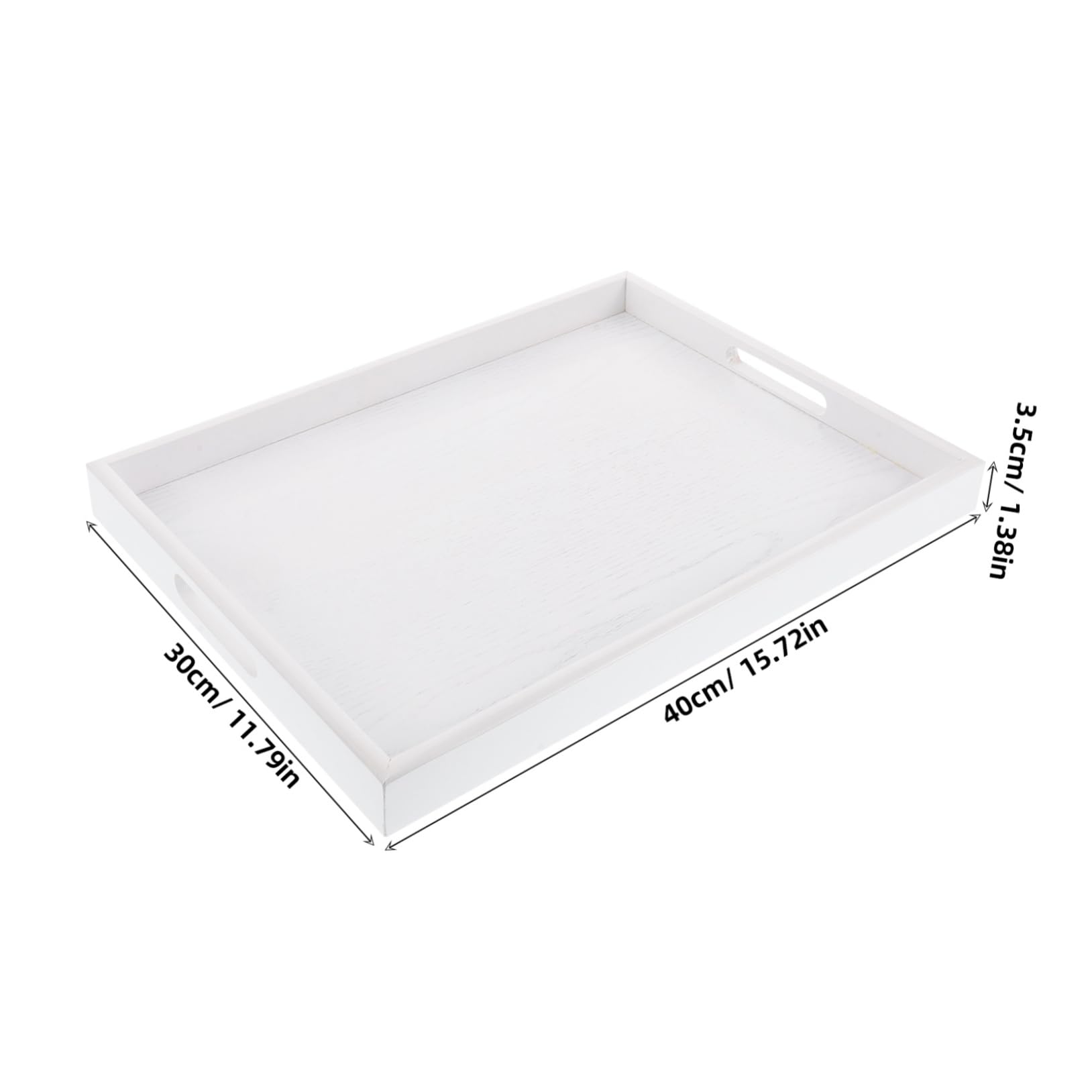 Gatuida Bandeja de Madera Rectangular para Decoración del Hogar y Dormitorio, Multifuncional y Elegante para Servir y Organizar