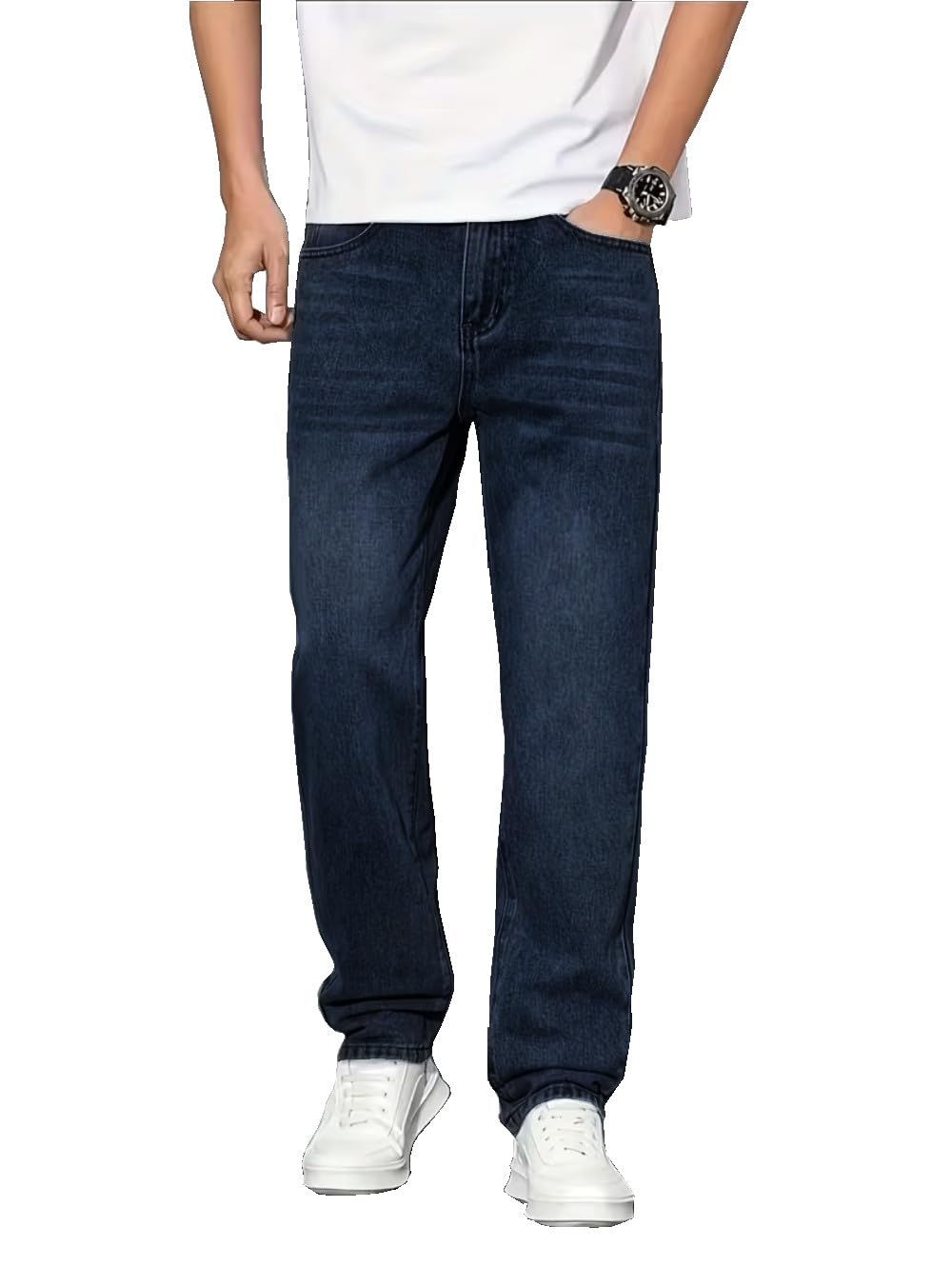 Men's Denim Stretchable Straight Fit Jeans-image-21