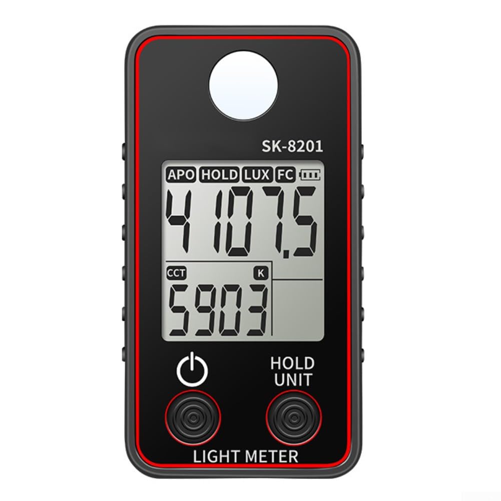 SK-8 202 Testeur de température de couleur numérique 0,5 à 300 000 lux pour mesurer la luminosité LED et la température de couleur avec une grande précision