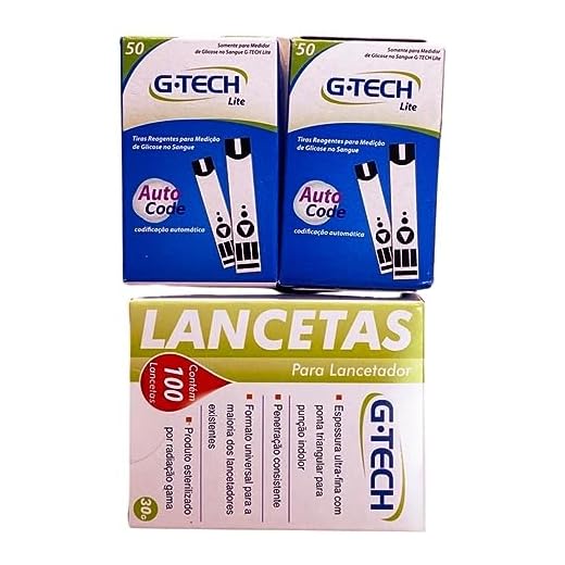 Tira G Tech Lite 100 un + Lancetas 28g 100 un