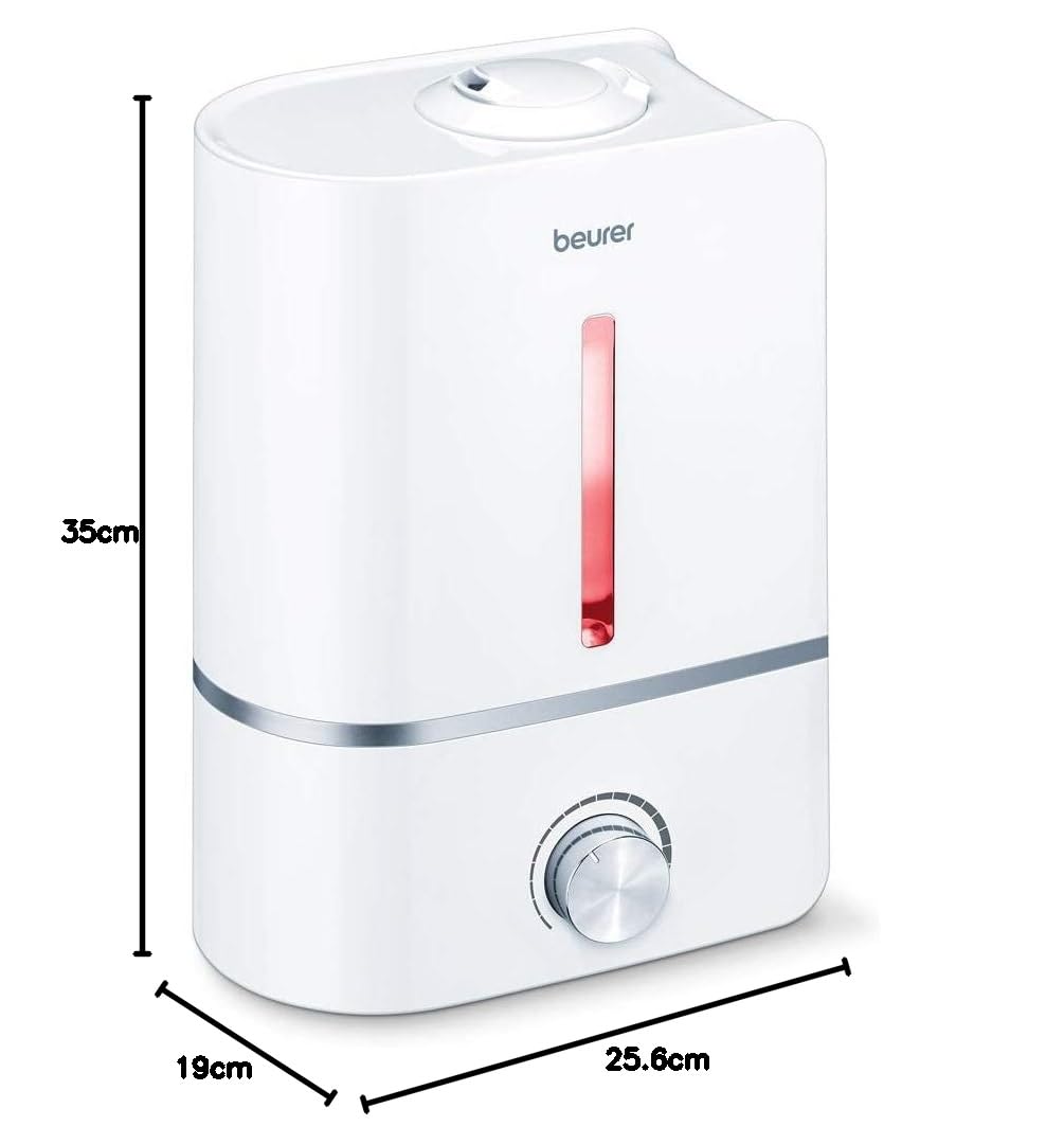 Beurer LB 45 Humidificateur d'air avec nébulisation par ultrasons, fonction arôme, pour les pièces jusqu'à 30m², silencieux, blanc