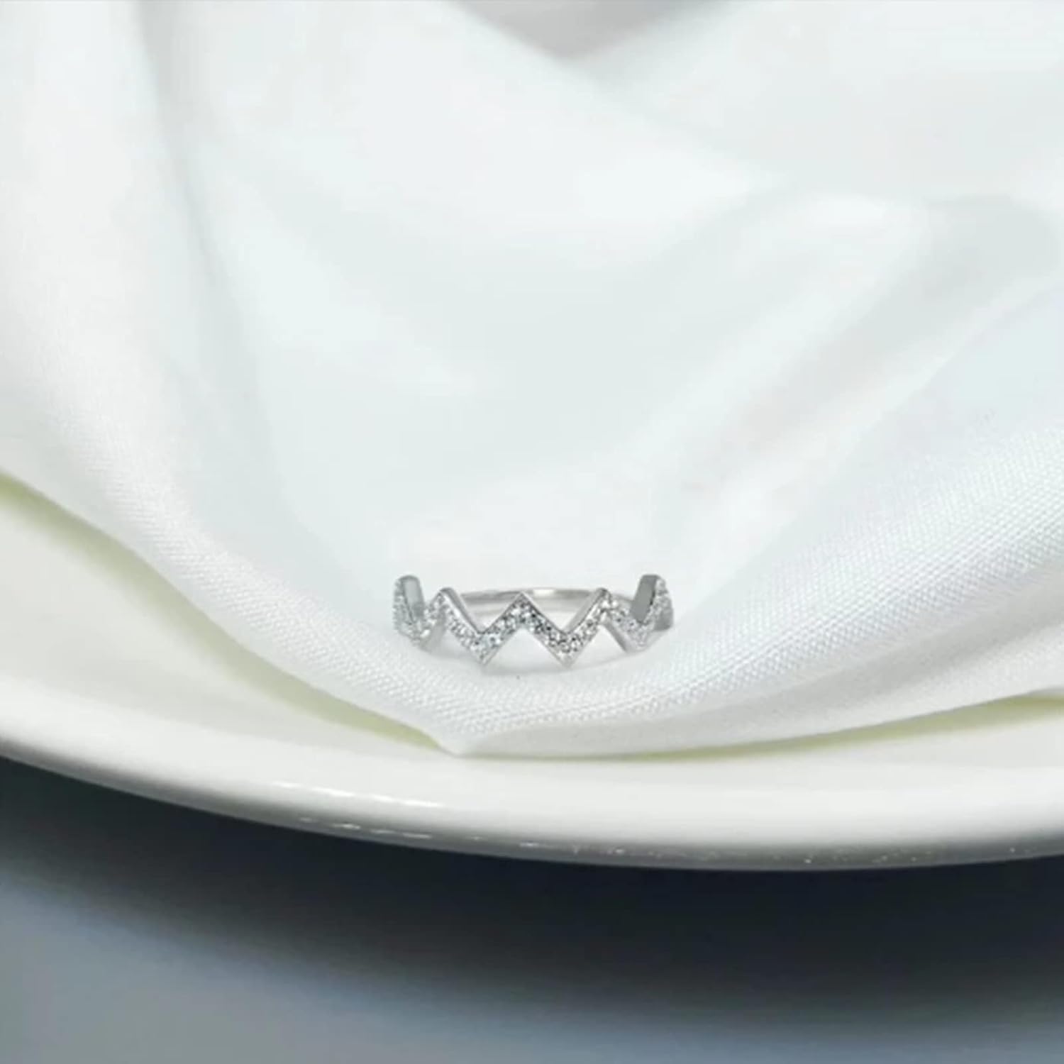 To My Daughter Ring From Mom - Highs and Lows Wave Ring, Adjustable Zircon Mother Daughter Jewelry, Christmas Gifts 2024 - Image 7