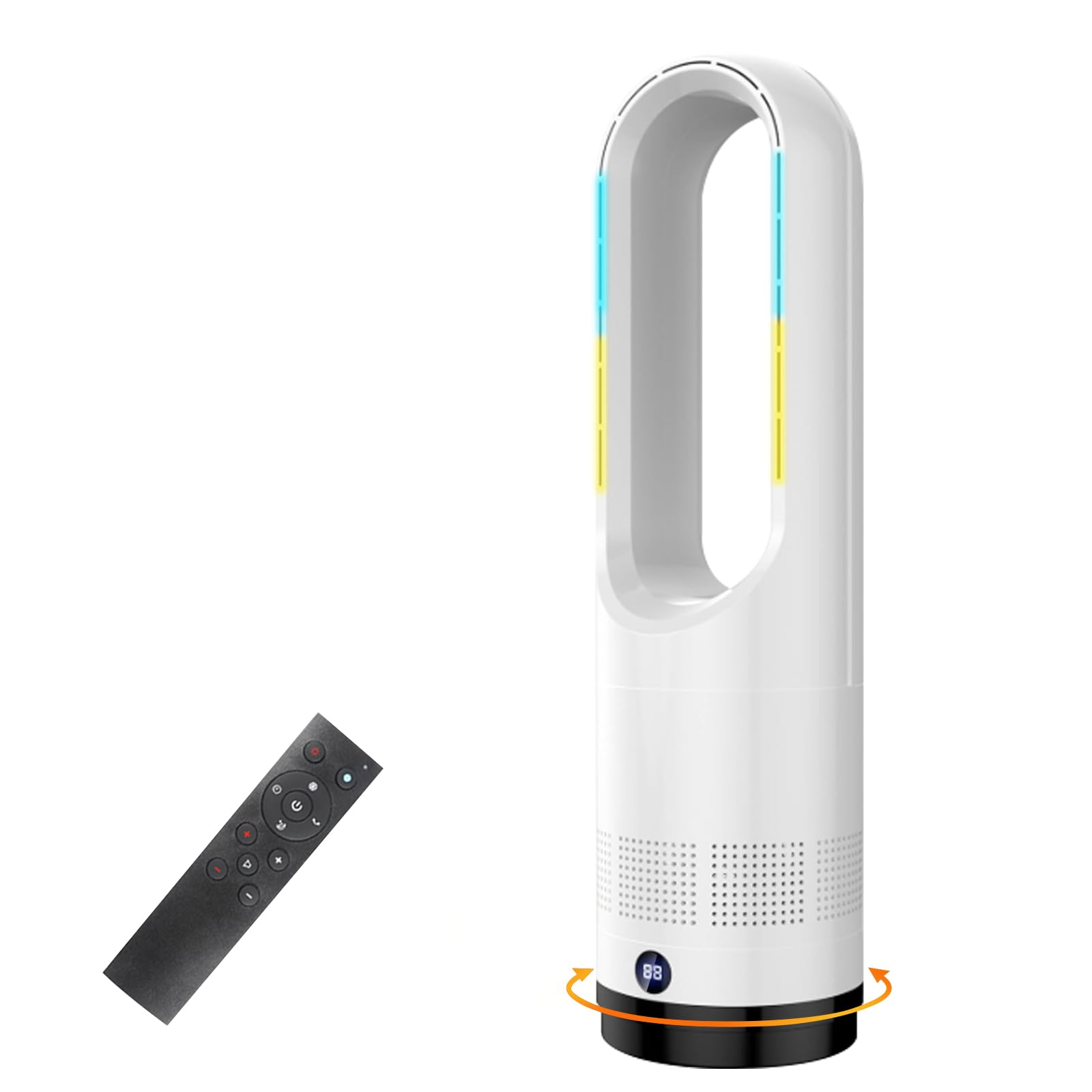 Amazon | セラミックヒーター タワーファン ファンヒーター スリム