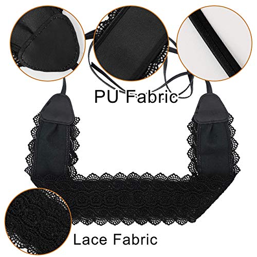 Lovful Womens Lace Obi Belt Faux Leather Wrap Self Tie Waist Belt Cinch Boho Dress Belts4