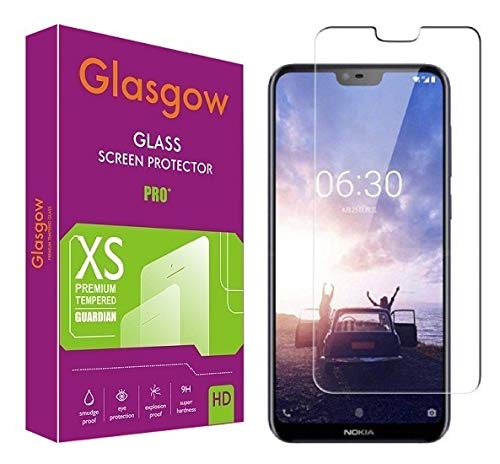 Glasgow 9H+ High Definition [HD] Tempered Glass for Nokia 6.1 Plus Screen Protection Premium Product [Curved Edges] [Gorilla] (B082DFVVHS) Amazon Price History, Amazon Price Tracker