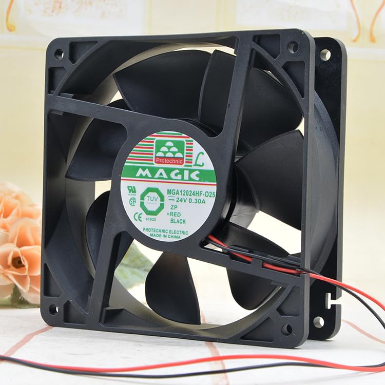 MGA12024HF-025 12025 24V 0.30A 12cm 2-Wire Inverter Cooling Fan