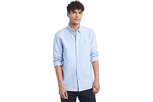 Tommy Hilfiger Men's Long Sleeve Oxford Shirt: Refined Style and Comfort