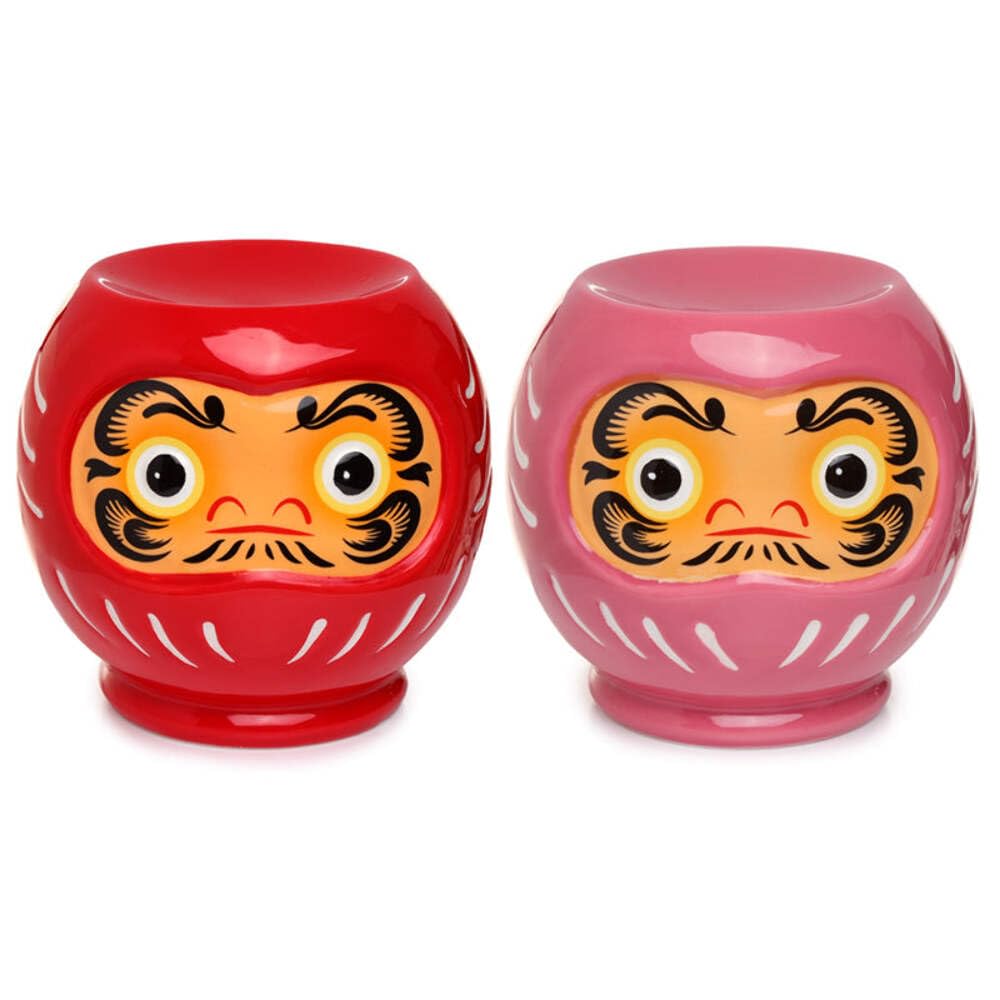Puckator Multicolor Japanese Daruma Ceramic Oil Burner -Ceramic -Living Room Accessories - Wax Liquidizer - Oil Burners For Essential Oils - Wax Burners - Scents Melter - Wax Melt Holder - Room Fragrance
