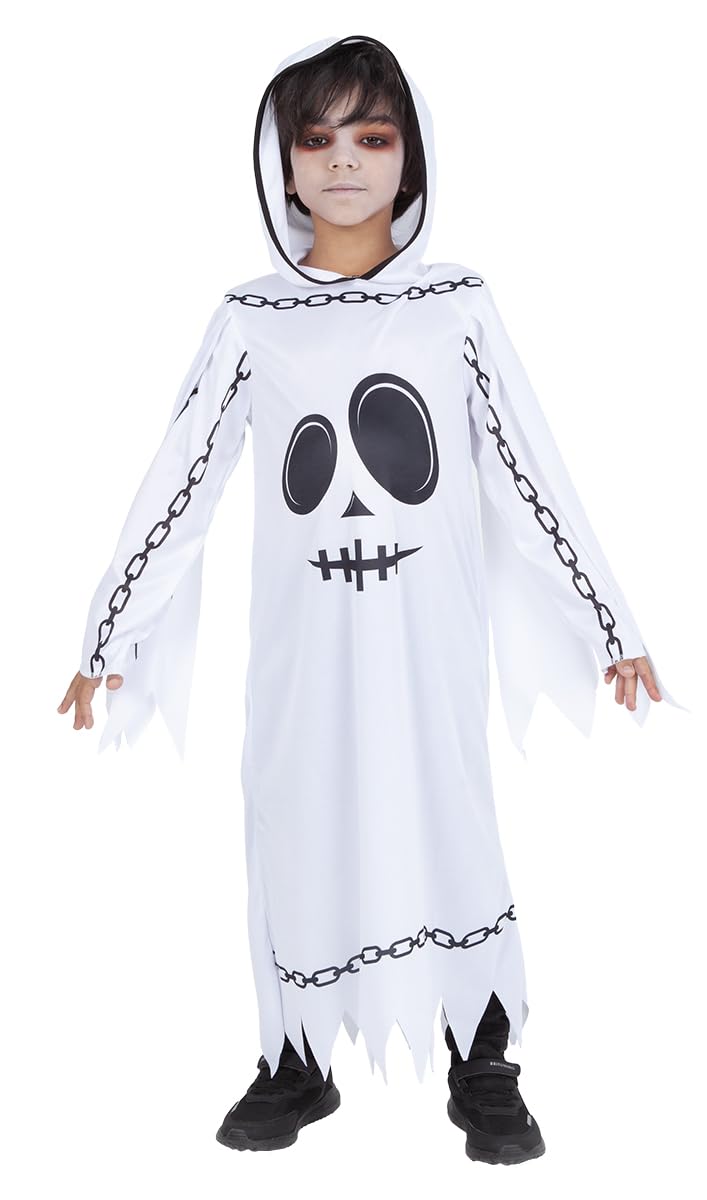 Rubies Disfraz Fantasma Encadenado para niños y niñas, Ghost, Túnica con capucha, Licencia Oficial para Halloween, Truco o Trato, Cosplay y Carnaval