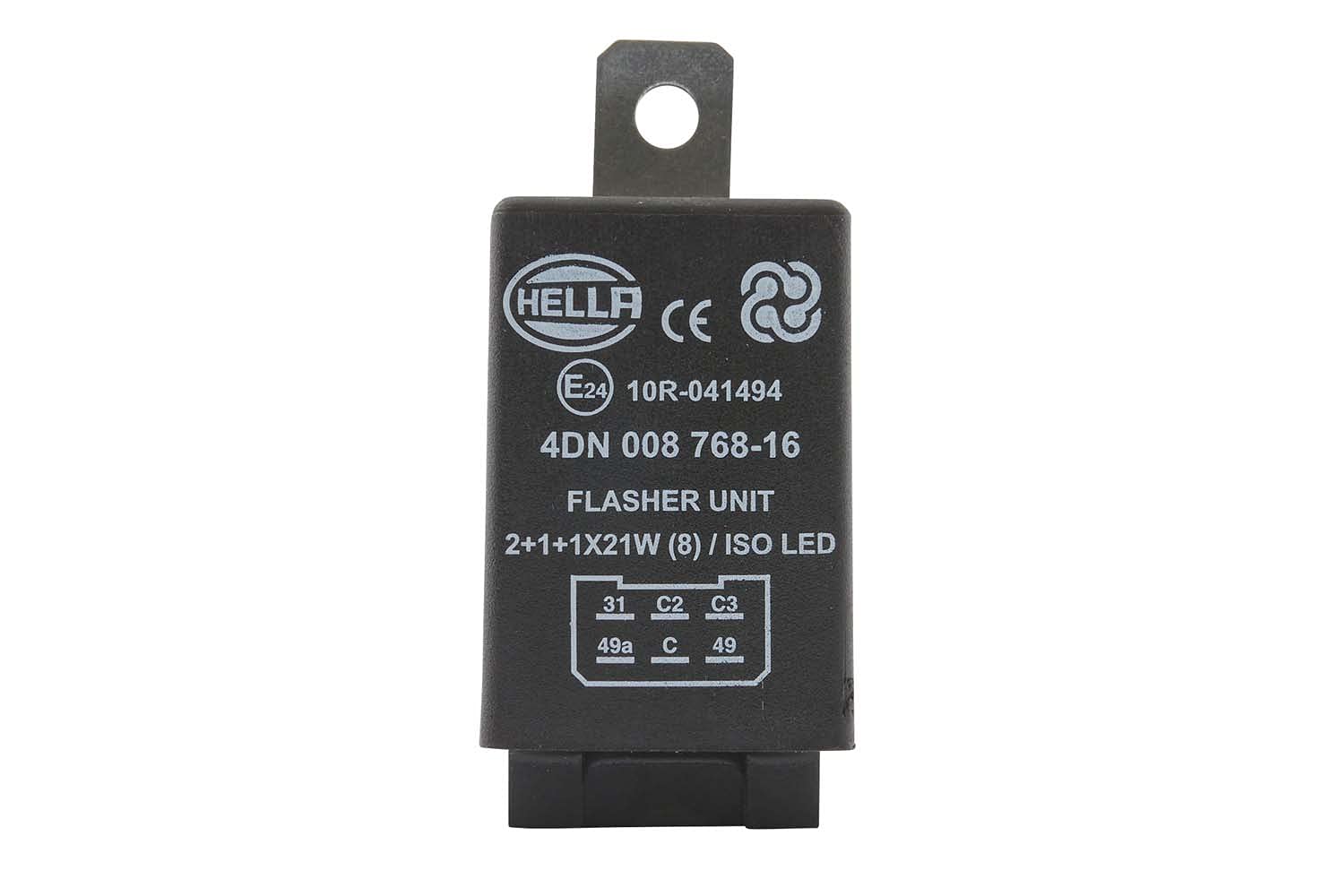 HELLA 4DN 008 768-167 Przekaźnik kierunkowskazów - 12V - 6- biegunowy - wciśnięty - elektryczny
