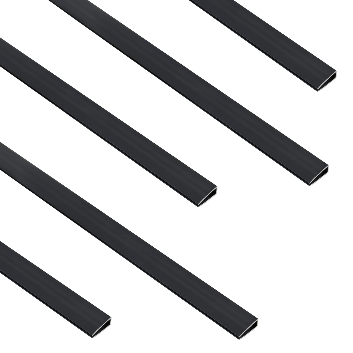 Sekey PVC Garden Screen Clip Cover 5pcs x 1m, Protective Accessories for PVC Privacy Fence Screening, 1 m/Root, Set of 5, Anthracite