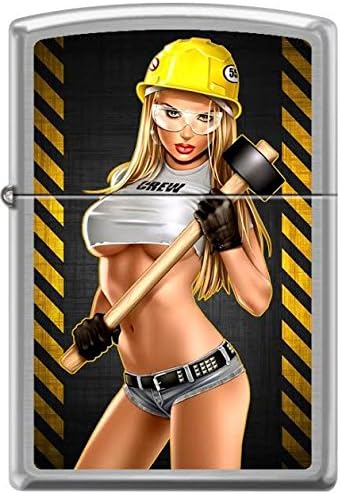 Keith Garvey Sexy Pinup Girl Zippo Lighter Hard Hat Babe