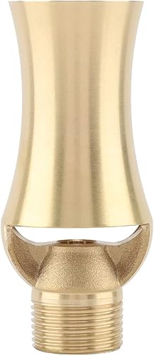 GLOGLOW Boquilla de fuente, cabezal de rociador de estanque de latón, boquilla de fuente de agua en forma de cedro, cabezal de rociador para brindar